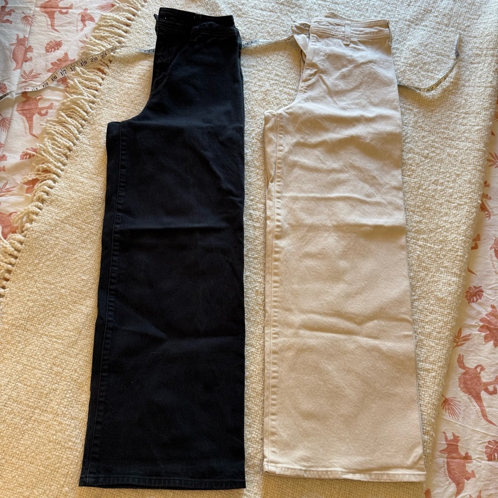 Universal Thread Black and Cream Flare & Wide Leg Jeans